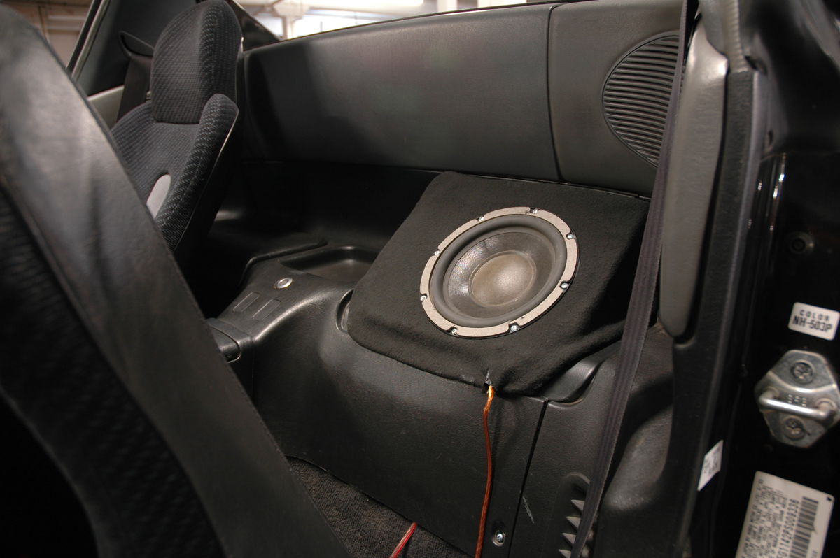 Sub enclosure in my 1993 Honda Del Sol